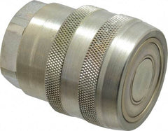 Parker - 1 Thread Steel Hydraulic Hose Valved Coupler - 7,500 psi, 90 GPM - Benchmark Tooling