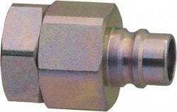 Parker - 3/8 Thread Stainless Steel Hydraulic Hose Valved Coupler - 4,000 psi, 12 GPM - Benchmark Tooling
