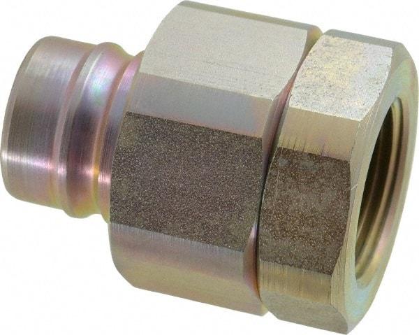 Parker - 1 Thread Steel Hydraulic Hose Valved Coupler - 2,000 psi, 80 GPM - Benchmark Tooling