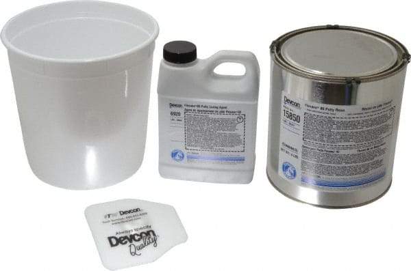 Devcon - 4 Lb Kit Black Urethane Putty - 120°F (Wet), 180°F (Dry) Max Operating Temp, 15 min Tack Free Dry Time - Benchmark Tooling