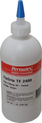 Devcon - 1 Lb Bottle Clear Instant Adhesive - Series TE 2400, 30 sec Working Time, Bonds to Metal, Plastic & Rubber - Benchmark Tooling