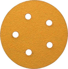 Made in USA - 5" Diam, 40 Grit, Aluminum Oxide Hook & Loop Disc - Coarse Grade, Coated, E Weight Paper Backing, - Benchmark Tooling