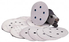 Norton - 6" Diam, 150 Grit, Aluminum Oxide Hook & Loop Disc - Very Fine Grade, Coated, B Weight Paper Backing, Series A275 - Benchmark Tooling