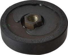 Tech Products - 700 Lb Capacity, 1/2-13 Thread, 3/4" OAL, Steel Stud, Tapped Pivotal Socket Mount Leveling Pad & Mount - 3" Base Diam, Neoprene Pad - Benchmark Tooling