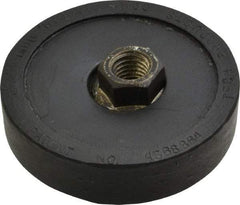 Tech Products - 1000 Lb Capacity, 1/2-13 Thread, 3/4" OAL, Steel Stud, Tapped Pivotal Socket Mount Leveling Pad & Mount - 3" Base Diam, Neoprene Pad - Benchmark Tooling