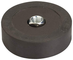 Tech Products - 8000 Lb Capacity, 3/4-10 Thread, Steel Stud, Studded Pivotal Socket Mount Leveling Pad & Mount - 5" Stud Length, 5" Base Diam, Neoprene Pad - Benchmark Tooling