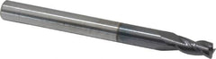 Accupro - 5/32", 3 Flute, Single End, Solid Carbide, 0.01" Corner Radius End Mill - 2" OAL, 35° Helix, Right Hand Flute, 5/16" LOC, Right Hand Cut - Benchmark Tooling