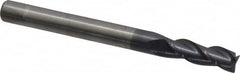 Accupro - 3/16", 3 Flute, Single End, Solid Carbide, 0.01" Corner Radius End Mill - 2" OAL, 35° Helix, Right Hand Flute, 9/16" LOC, Right Hand Cut - Benchmark Tooling