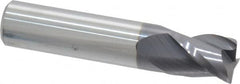 Accupro - 1/2", 3 Flute, Single End, Solid Carbide, 0.02" Corner Radius End Mill - 2-1/2" OAL, 35° Helix, Right Hand Flute, 5/8" LOC, Right Hand Cut - Benchmark Tooling