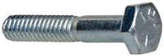 Made in USA - 1/4-20 UNC, 1-1/2" Length Under Head Hex Head Cap Screw - Partially Threaded, Grade 5 Steel, Zinc-Plated Finish, 7/16" Hex - Benchmark Tooling