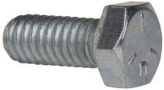 Made in USA - 5/16-18 UNC, 3/4" Length Under Head Hex Head Cap Screw - Fully Threaded, Grade 5 Steel, Zinc-Plated Finish, 1/2" Hex - Benchmark Tooling