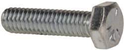 Made in USA - 5/16-18 UNC, 1-1/4" Length Under Head Hex Head Cap Screw - Fully Threaded, Grade 5 Steel, Zinc-Plated Finish, 1/2" Hex - Benchmark Tooling
