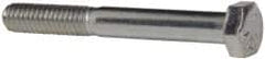 Made in USA - 5/16-18 UNC, 2-1/2" Length Under Head Hex Head Cap Screw - Partially Threaded, Grade 5 Steel, Zinc-Plated Finish, 1/2" Hex - Benchmark Tooling