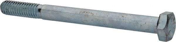 Made in USA - 5/16-18 UNC, 3-1/2" Length Under Head Hex Head Cap Screw - Partially Threaded, Grade 5 Steel, Zinc-Plated Finish, 1/2" Hex - Benchmark Tooling