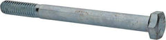 Made in USA - 5/16-18 UNC, 3-1/2" Length Under Head Hex Head Cap Screw - Partially Threaded, Grade 5 Steel, Zinc-Plated Finish, 1/2" Hex - Benchmark Tooling