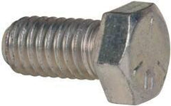 Made in USA - 3/8-16 UNC, 3/4" Length Under Head Hex Head Cap Screw - Fully Threaded, Grade 5 Steel, Zinc-Plated Finish, 9/16" Hex - Benchmark Tooling
