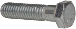 Value Collection - 3/8-16 UNC, 1-1/2" Length Under Head Hex Head Cap Screw - Partially Threaded, Grade 5 Steel, Zinc-Plated Finish, 9/16" Hex - Benchmark Tooling