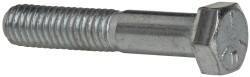 Made in USA - 3/8-16 UNC, 2" Length Under Head Hex Head Cap Screw - Partially Threaded, Grade 5 Steel, Zinc-Plated Finish, 9/16" Hex - Benchmark Tooling