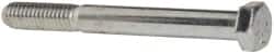 Made in USA - 3/8-16 UNC, 3-1/2" Length Under Head Hex Head Cap Screw - Partially Threaded, Steel, Zinc-Plated Finish, 9/16" Hex - Benchmark Tooling
