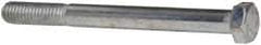 Made in USA - 3/8-16 UNC, 4" Length Under Head Hex Head Cap Screw - Partially Threaded, Grade 5 Steel, Zinc-Plated Finish, 9/16" Hex - Benchmark Tooling