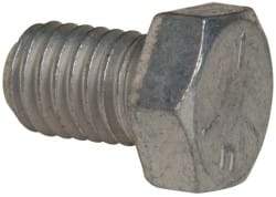 Made in USA - 1/2-13 UNC, 3/4" Length Under Head Hex Head Cap Screw - Fully Threaded, Grade 5 Steel, Zinc-Plated Finish, 3/4" Hex - Benchmark Tooling