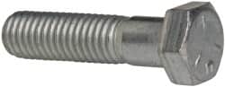 Made in USA - 1/2-13 UNC, 2" Length Under Head Hex Head Cap Screw - Partially Threaded, Grade 5 Steel, Zinc-Plated Finish, 3/4" Hex - Benchmark Tooling