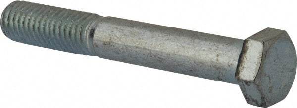 Value Collection - 1/2-13 UNC, 3-1/2" Length Under Head Hex Head Cap Screw - Partially Threaded, Grade 5 Steel, Zinc-Plated Finish, 3/4" Hex - Benchmark Tooling