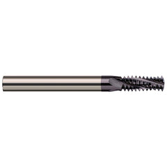 Harvey Tool - 3/4-10 Internal/External 10 TPI 1/2" Shank 4-Flute Solid Carbide Helical Flute Thread Mill - Exact Industrial Supply