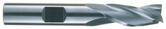 RobbJack - 7/16", 1" LOC, 7/16" Shank Diam, 2-3/4" OAL, 3 Flute, Solid Carbide Square End Mill - Single End, Uncoated, Spiral Flute, 30° Helix, Centercutting, Right Hand Cut, Right Hand Flute, Series NR-303 - Benchmark Tooling