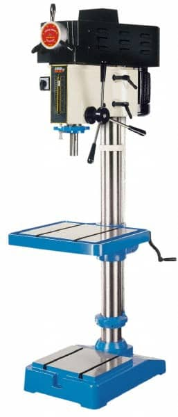 Vectrax - 20" Swing, Variable Speed Pulley Drill Press - Variable Speed, 2 hp, Three Phase - Benchmark Tooling