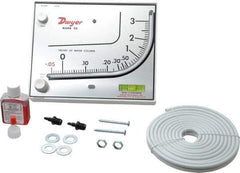 Dwyer - 10 Max psi, 3% Accuracy, Plastic Manometer - 10 Maximum PSI, 3 Inch Water Column, 140°F Max - Benchmark Tooling