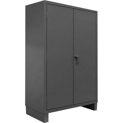 Durham - 4 Shelf Locking Storage Cabinet - Steel, 48" Wide x 24" Deep x 78" High, Gray - Benchmark Tooling