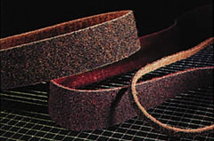 Superior Abrasives - 3" Wide x 132" OAL, Aluminum Oxide Abrasive Belt - Aluminum Oxide, Medium, Nonwoven - Benchmark Tooling