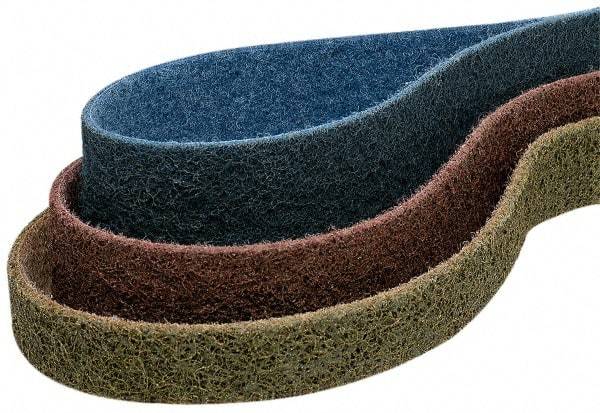 Superior Abrasives - 2" Wide x 132" OAL, Aluminum Oxide Abrasive Belt - Aluminum Oxide, Very Fine, Nonwoven - Benchmark Tooling