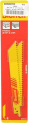 Starrett - 6" Long x 3/4" Thick, Bi-Metal Reciprocating Saw Blade - Straight Profile, 6 TPI, Toothed Edge, Universal Shank - Benchmark Tooling