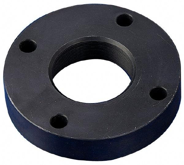 Keystone Threaded Products - 1-3/8 - 16 Int Thread, 7/8" Bar Diam, 2.76" Flange OD x 0.52" Thickness Precision Acme Mounting Flange - 4 Mounting Holes, Black Oxide Finish, Carbon Steel - Benchmark Tooling