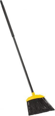 Rubbermaid - 10" Wide, Black Polypropylene Bristles, Metal Handle, Angled Broom - Flagged, Water Resistant - Benchmark Tooling