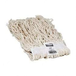 Rubbermaid - 1" White Head Band, Small Rayon Cut End Mop Head - 4 Ply, Side Loading Connection, Use for Finishing - Benchmark Tooling