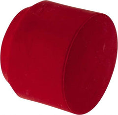 Made in USA - 2" Face Diam, Grade Medium, Red Hammer Replacement Tip - Vinyl - Benchmark Tooling