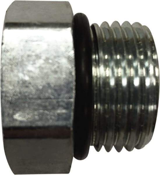 Parker - 1/2 Male Thread, Stainless Steel Industrial Pipe Hex Head Plug - Male SAE-ORB, 7,200 psi - Benchmark Tooling