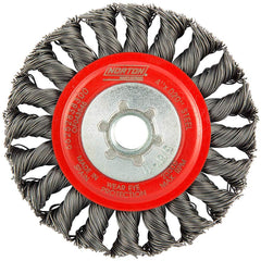 Norton - 4" OD, 5/8-11 Arbor Hole, Knotted Carbon Wheel Brush - Benchmark Tooling