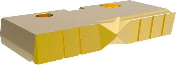 Allied Machine and Engineering - 49mm Diam x 5/16" Thick, Seat Code 4, Flat Bottom Spade Drill Insert - TiN Coated, Cobalt, Grade Super Cobalt, Series T-A - Benchmark Tooling