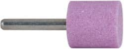 Grier Abrasives - 1 x 1" Head Diam x Thickness, W220, Cylinder, Aluminum Oxide Mounted Point - Benchmark Tooling