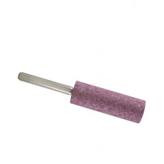 Grier Abrasives - 1 x 2" Head Diam x Thickness, W222, Cylinder, Aluminum Oxide Mounted Point - Benchmark Tooling