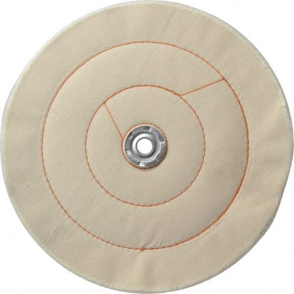 Dico - 10" Diam x 1/2" Thick Unmounted Buffing Wheel - Cushion Sewn, 1" Arbor Hole, Medium Density - Benchmark Tooling