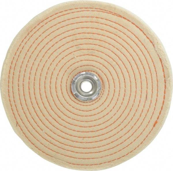 Dico - 8" Diam x 1/2" Thick Unmounted Buffing Wheel - Spiral Sewn, 1/2" Arbor Hole, Coarse Grade - Benchmark Tooling