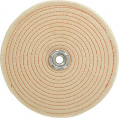 Dico - 8" Diam x 1/2" Thick Unmounted Buffing Wheel - Spiral Sewn, 1/2" Arbor Hole, Coarse Grade - Benchmark Tooling