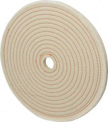 Dico - 10" Diam x 1/2" Thick Unmounted Buffing Wheel - Spiral Sewn, 1/2" Arbor Hole, Coarse Grade - Benchmark Tooling