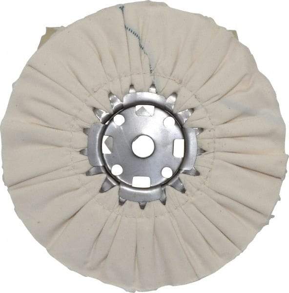 Divine Brothers - 10" Diam x 1/2" Thick Unmounted Buffing Wheel - Ventilated Bias Cut, 3/4" Arbor Hole - Benchmark Tooling