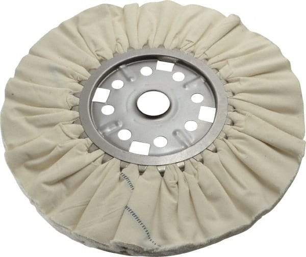 Divine Brothers - 12" Diam x 1/2" Thick Unmounted Buffing Wheel - Ventilated Bias Cut, 1-1/4" Arbor Hole - Benchmark Tooling